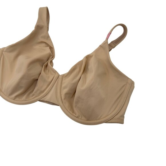 Cacique Womens Unlined Full Coverage Underwire Bra 38DDD Beige Minimizer - Picture 2 of 11